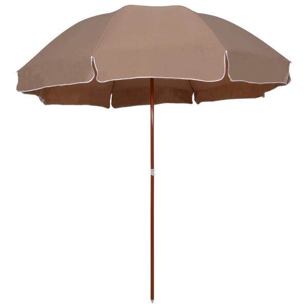 vidaXL Umbrelă de soare de grădină, st&acirc;lp din oțel, taupe, 300 cm