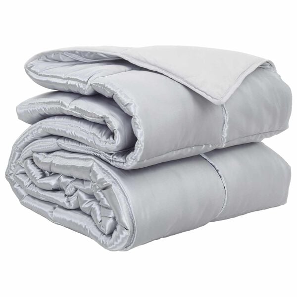 vidaXL Duvet complet pe tot parcursul anului Argintiu 200 x 140 cm