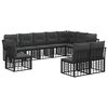 vidaXL Set de canapele de exterior Negru Poliester