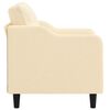 vidaXL Fotoliu canapea, crem, 60 cm, material textil