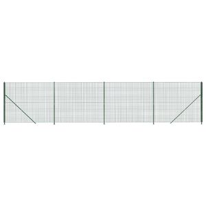 vidaXL Gard plasă de s&acirc;rmă cu bordură, verde, 1,4x10 m