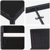 vidaXL Set de masă pentru grădină cu pernă 3 pcs Negru poliratan