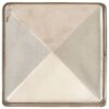 vidaXL Capace st&acirc;lpi de gard piramidă 6 buc. 81x81 mm oțel inoxidabil