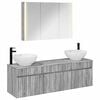 vidaXL Set dulap baie 4 pcs Sonoma gri 103,5 x 15,5 x 70 cm