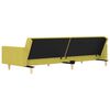 vidaXL Canapea extensibilă 2 locuri 2 perne/taburet, verde, textil