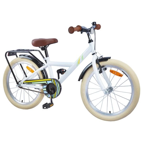 vidaXL Bicicletă pentru Copii 18 Inci pentru 5-7 ani Alb