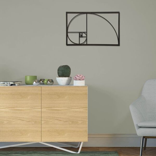 Homemania Decorațiuni de perete Golden Ratio, negru, 53x35 cm, oțel