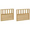 vidaXL Modul cotiere 2 pcs Alb 80 x 6 x 61 cm Lemn Solid de Acacia