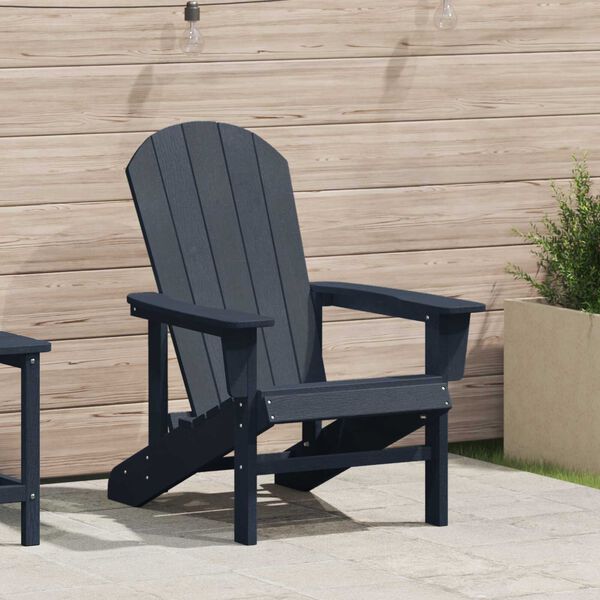 vidaXL Scaun Adirondack Bleumarin 74 x 82 x 92cm HDPE