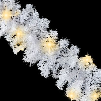vidaXL Ghirlandă de Crăciun cu lumini LED, alb, 5 m