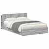 vidaXL Cadru de pat cu depozitare cu sertar Sonoma gri 150 x 200 cm