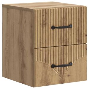 vidaXL Dulap de noapte suspendat Stejar Artizanal 34,5 x 33 x 40 cm