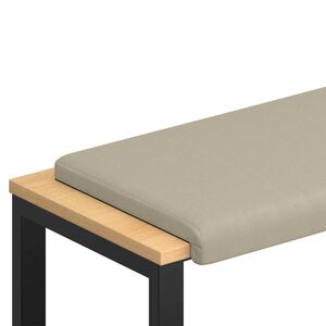 vidaXL Perna pentru bancă Catifea Texturată Nisipiu Ad&acirc;ncime 35 cm