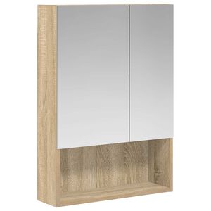 vidaXL Dulap cu oglindă pentru baie Stejar Sonoma 50 x 14,5 x 70 cm