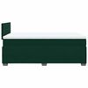 vidaXL Pat box spring cu saltea, verde &icirc;nchis, 120x200 cm, catifea
