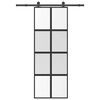 vidaXL Ușă glisantă cu set de feronerie sticlă temperată și aluminiu