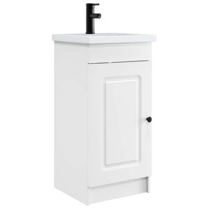 vidaXL Mobilă de baie cu chiuvetă Alb 42 x 40 x 84,5 cm Lemn prelucrat