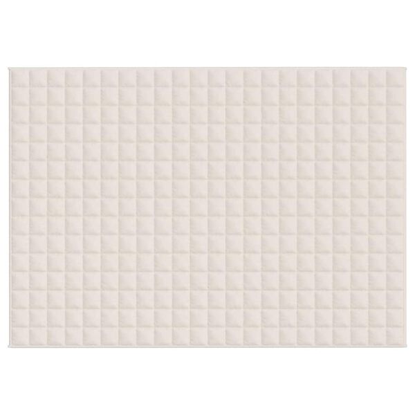 vidaXL Pătură cu greutăți, crem deschis, 155x220 cm, 7 kg, textil