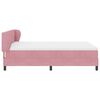 vidaXL Pat cu arcuri cu saltea cu headboard Roz 140 x 200 cm Catifea