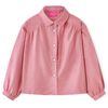 vidaXL Bluză pentru copii cu m&acirc;neci bufante, roze antichizat, 104
