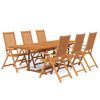 vidaXL Set mobilier de grădină, 7 piese, lemn masiv de acacia, 160-240 cm
