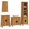 vidaXL Set mobilier de baie, 4 piese, lemn masiv de pin