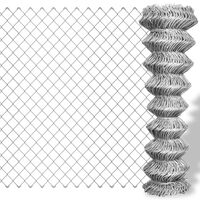 vidaXL Gard de legătură din plasă, argintiu, 25 x 1 m, oțel galvanizat