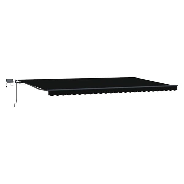 vidaXL Cortina Retractabilă Manual Negru 600 &times;300 cm țesătură