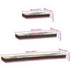 vidaXL Șemele de perete Pe perete 3 pcs Multicolour 100 x 20 x 6 cm