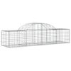 vidaXL Coșuri gabion arcuite 10 buc, 200x50x40/60 cm, fier galvanizat