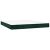 vidaXL Pat box spring cu saltea, verde &icirc;nchis, 160x200 cm, catifea