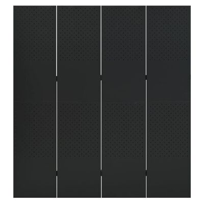 vidaXL Paravane de cameră cu 4 panouri, 2 buc., negru, 160x180cm, oțel