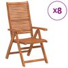 vidaXL Scaune pliante rabatabile, 8 buc., 56x72x107 cm, lemn masiv de salc&acirc;m