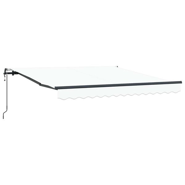 vidaXL Cortina Retractabilă Alb 350 x 250 cm Țesătură și Aluminiu