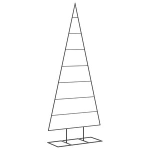 vidaXL Brad de Crăciun din metal pentru decor, negru, 150 cm