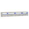 vidaXL Comodă TV cu lumini LED, gri beton, 270x35x40 cm