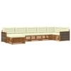 vidaXL Set de canapele de exterior cu pernă 7 pcs Natural și Crem