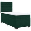 vidaXL Pat box spring cu saltea, verde &icirc;nchis, 90x200 cm, catifea