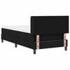 vidaXL Pat boxspring cu saltea cu saltea Negru 90 x 190 cm