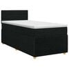 vidaXL Pat boxspring cu saltea Negru 100 x 200 cm Țesătură