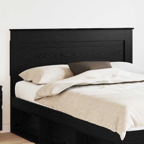 vidaXL Tăblie cap cu headboard Stejar Negru 160 cm Lemn compozit