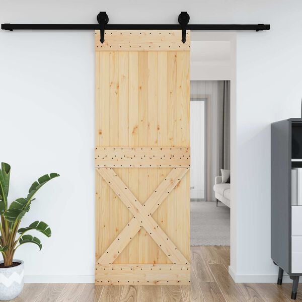 vidaXL Ușă NARVIK natural 85 x 210 cm Lemn de Pin Solid