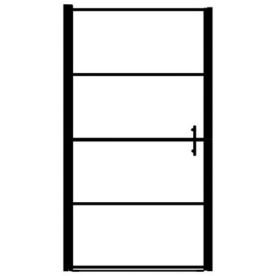 vidaXL Ușă de duș, negru, 91 x 195 cm, sticlă securizată mată