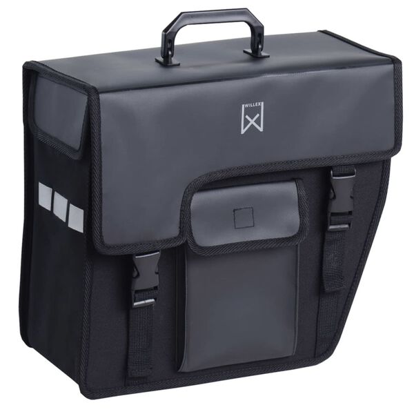 Willex Geantă bicicletă negru 17 L &icirc;nclinată dreapta 10240