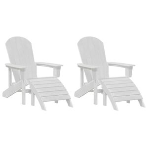 vidaXL Scaun pentru Grădină 2 pcs Alb 83 x 74 x 92 cm Polietilenă