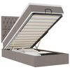vidaXL Cadru de pat otoman cu saltea Taupe 90x190cm Material