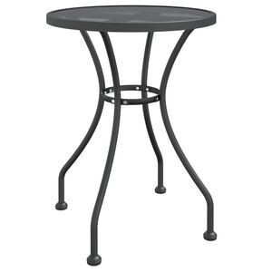 vidaXL Masă de grădină antracit &Oslash;60x72 cm plasă metalică expandată