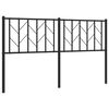 vidaXL Tăblie de pat de schimb metalică, negru, 150 cm