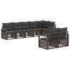 vidaXL Set de canapele pentru grădină 8 pcs Gri poliratan