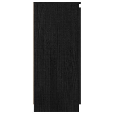vidaXL Servantă, negru, 60x36x84 cm, lemn masiv de pin